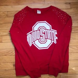 Pink Ohio State Glittery Sweatshirt